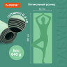 Коврик для йоги и фитнеса спортивный двухцветный, ТПЭ, 183x61x0,6 см, светло-зеленый/чёрный, DASWERK, 680031