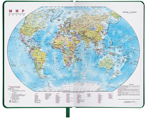 Ежедневник датированный 2023 БОЛЬШОЙ ФОРМАТ 210х297 мм А4, BRAUBERG "Favorite", зеленый, 113906