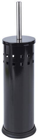 Ерш для унитаза LAIMA, с подставкой, металл, черный, глянцевый, 604960