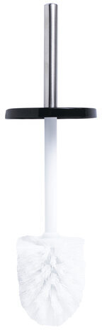 Ерш для унитаза LAIMA, с подставкой, металл, черный, глянцевый, 604960