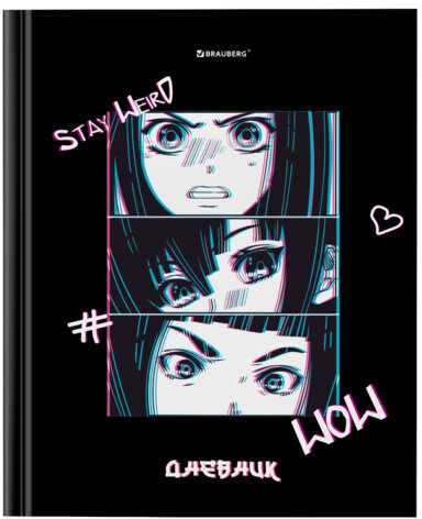 Дневник 5-11 класс 48 л., твердый, BRAUBERG, выборочный лак, с подсказом, "Anime", 106890