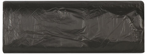 Мешки для мусора 30 л, черные, в рулоне 20 шт., ПНД 5 мкм, 47х55 см, ЛЮБАША эконом, 605329