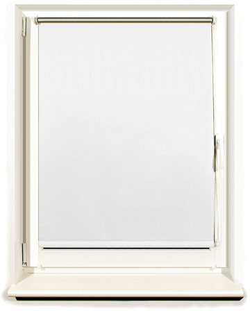 Штора рулонная светонепроницаемая (Блэкаут) BRABIX 120х175 см, белый/серебро, 606017