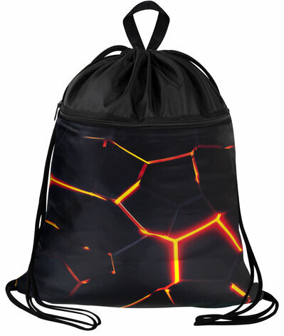 Мешок для обуви BRAUBERG БОЛЬШОЙ, с ручкой, карман на молнии, сетка, 49х41 см, "Keep out", 272405