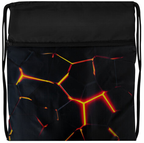 Мешок для обуви BRAUBERG БОЛЬШОЙ, с ручкой, карман на молнии, сетка, 49х41 см, "Keep out", 272405