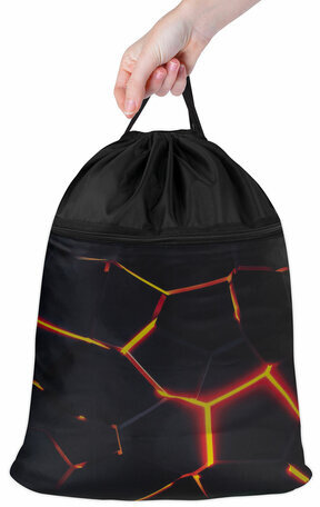 Мешок для обуви BRAUBERG БОЛЬШОЙ, с ручкой, карман на молнии, сетка, 49х41 см, "Keep out", 272405