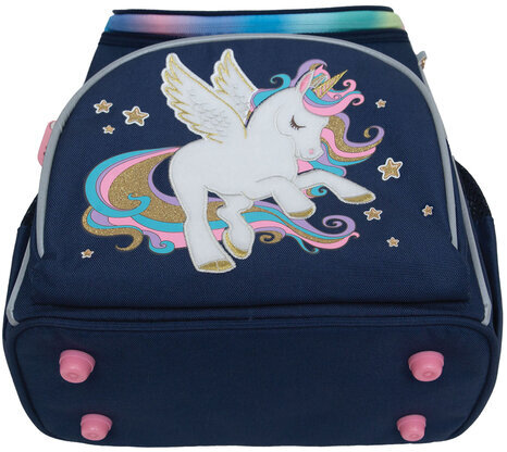 Ранец GRIZZLY анатомическая спинка, с мешком для обуви, для девочек, ALICORN, 33х25х13 см, RAm-484-1/1