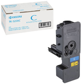 Тонер-картридж KYOCERA (TK-5220C) ECOSYS P5021cdn/cdw/M5521cdn/cdw, голубой, ресурс 1200 стр., оригинальный, 1T02R9CNL1