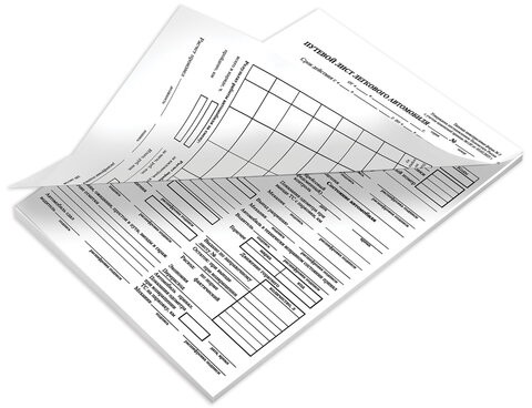 Бланк бухгалтерский, офсет, "Путевой лист легкового автомобиля", А5 (135х195 мм), СПАЙКА 100 шт., BRAUBERG, 130133