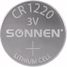 Батарейка литиевая CR1220 1 шт. "таблетка, дисковая, кнопочная", SONNEN Lithium, в блистере, 455597