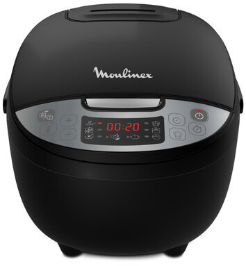 Мультиварка MOULINEX MK611832, 750 Вт, 4 л, 10 программ, таймер, функция Keep Warm, черный, 7211004519