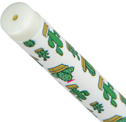 Ручка шариковая BRAUBERG SOFT TOUCH STICK "CACTUS", СИНЯЯ, мягкое покрытие, узел 0,7 мм, 143707