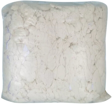 Ветошь хлопковая белая ПУТАНКА, отборная пряжа, 100% хлопок, 10 кг