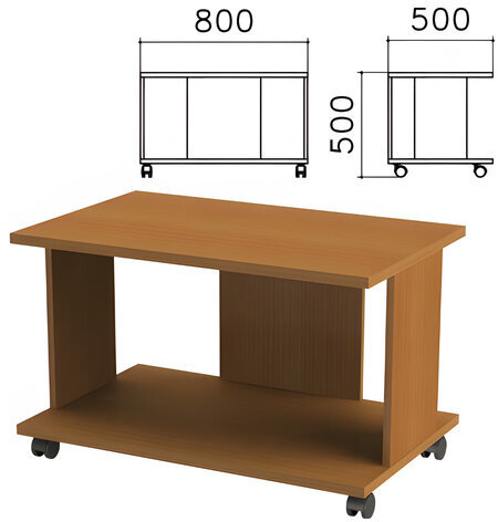 Стол журнальный "Монолит", 800х500х500 мм, цвет орех гварнери, ЖМ02.3
