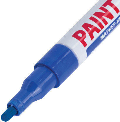 Маркер-краска лаковый (paint marker) 2 мм, СИНИЙ, НИТРО-ОСНОВА, алюминиевый корпус, BRAUBERG PROFESSIONAL PLUS, 151441