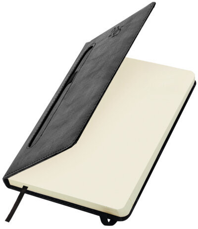 Ежедневник датированный 2025 А5 138x213 мм, BRAUBERG "Optimal", под кожу, резинка-фиксатор, держатель для ручки, черный, 115892