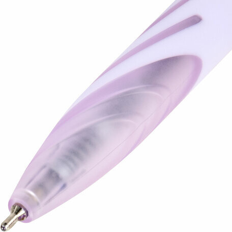 Ручка шариковая автоматическая BRAUBERG ULTRA COLOR PASTEL, soft-touch, СИНЯЯ, пишущий узел 0,7 мм, линия 0,35 мм, 144204