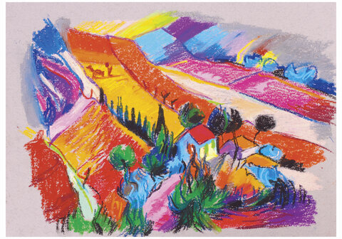 Пастель масляная художественная BRAUBERG ART CLASSIC, 24 цвета, круглое сечение, 181448