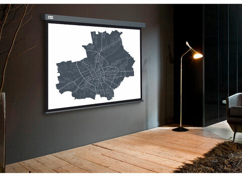 Экран Cactus Wallscreen CS-PSW-180X180-SG, 180x180 см, 1:1, настенно-потолочный, серый