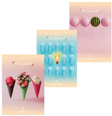 Тетрадь А4, 80 л., BRAUBERG, скоба, клетка, обложка картон, "Be original", 404047