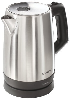 Чайник SONNEN KT-1785, 1,7 л, 2200 Вт, закрытый нагревательный элемент, нержавеющая сталь, 453420