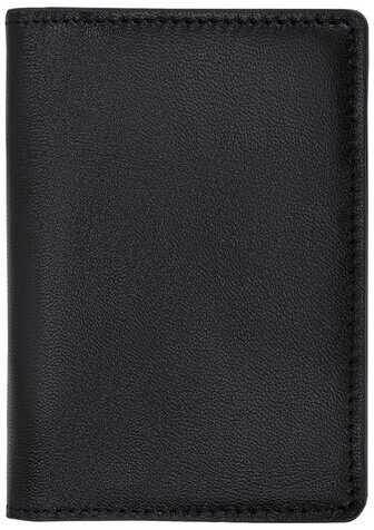 Обложка для паспорта и документов 7 в 1 натуральная кожа, без тиснения, черная, BRAUBERG, 238196