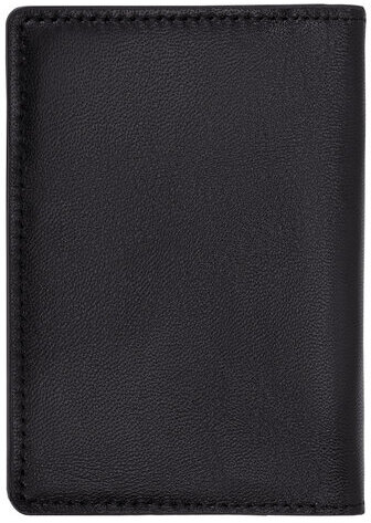 Обложка для паспорта и документов 7 в 1 натуральная кожа, без тиснения, черная, BRAUBERG, 238196