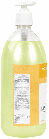 Мыло-крем жидкое 1 л, ЗОЛОТОЙ ИДЕАЛ "Молоко и мёд", дозатор, 609427