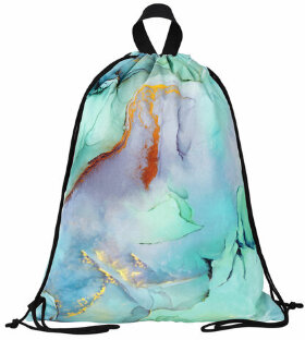 Мешок для обуви BRAUBERG большой удобный с ручкой, 51х41 см, "Mint marble", 271594