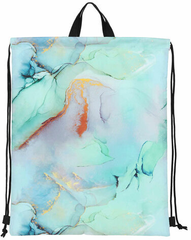 Мешок для обуви BRAUBERG большой удобный с ручкой, 51х41 см, "Mint marble", 271594