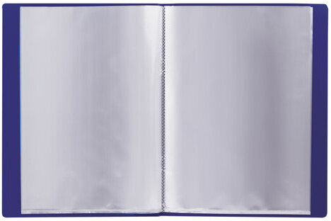 Папка 20 вкладышей BRAUBERG "Contract", синяя, вкладыши-антиблик, 0,7 мм, бизнес-класс, 221772