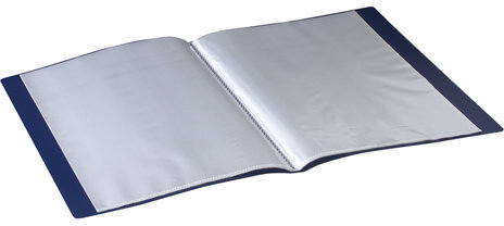 Папка 20 вкладышей BRAUBERG "Contract", синяя, вкладыши-антиблик, 0,7 мм, бизнес-класс, 221772