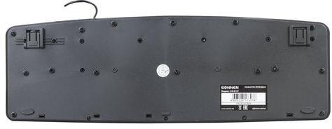 Клавиатура проводная SONNEN KB-8137, USB, 104 клавиши + 12 дополнительных, мультимедийная, черная, 512652