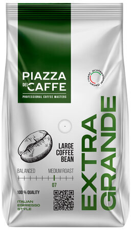 Кофе в зернах PIAZZA DEL CAFFE "Extra Grande", 800 г, 1871-06