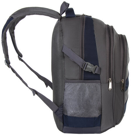 Рюкзак BRAUBERG "MainStream 2", 35 л, размер 45х32х19 см, ткань, серо-синий, 224446