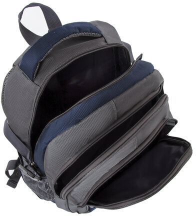 Рюкзак BRAUBERG "MainStream 2", 35 л, размер 45х32х19 см, ткань, серо-синий, 224446