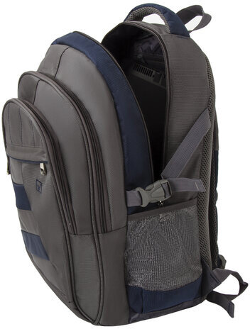 Рюкзак BRAUBERG "MainStream 2", 35 л, размер 45х32х19 см, ткань, серо-синий, 224446