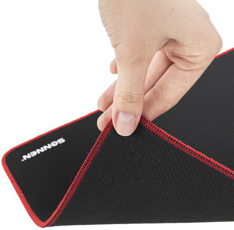 Коврик компьютерный для мыши большой SONNEN "CYBER OUTLAW", ткань + резина, 400х355х3 мм, 513616