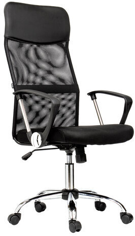 Кресло BRABIX &quot;Flash MG-302&quot;, с подлокотниками, хром, черное, 530867