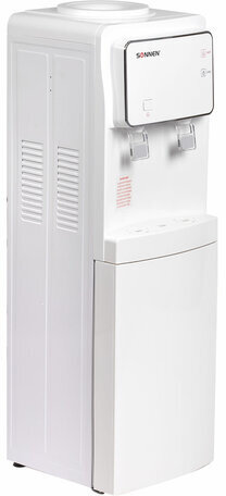 Кулер для воды SONNEN FSE-02i, напольный, НАГРЕВ/ОХЛАЖДЕНИЕ ЭЛЕКТРОННОЕ, шкаф, 2 крана, белый, 455742