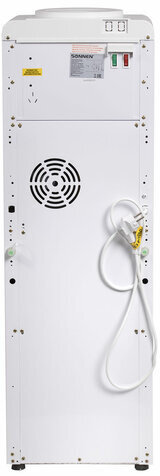 Кулер для воды SONNEN FSE-02i, напольный, НАГРЕВ/ОХЛАЖДЕНИЕ ЭЛЕКТРОННОЕ, шкаф, 2 крана, белый, 455742