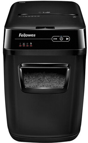 Уничтожитель (шредер) FELLOWES AUTOMAX 150C, АВТОПОДАЧА, 4 уровень секретности, фрагменты 4x38 мм, 150 листов, 32 л., FS-4680101