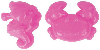 Песок для лепки кинетический ЮНЛАНДИЯ, розовый, 500 г, 2 формочки, ведерко, 104997