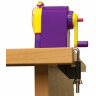 Точилка механическая ЮНЛАНДИЯ "Лабиринт", для чернографитных и цветных карандашей, крепление к столу, корпус фиолетовый, 228478