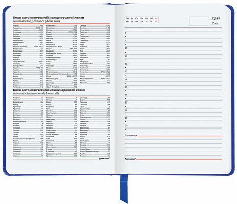 Ежедневник недатированный МАЛЫЙ ФОРМАТ А6 (100x150 мм) BRAUBERG "Select", балакрон, 160 л., синий, 111686