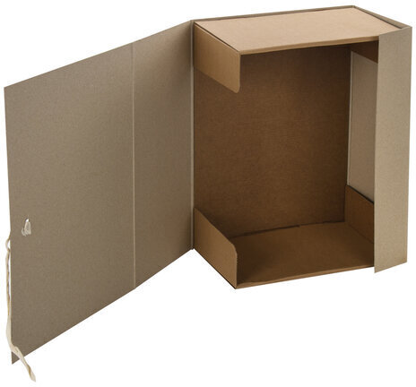 Короб архивный STAFF, А4 (240х330 мм), 150 мм, 2 завязки, переплетный картон, до 1400 листов, 111957