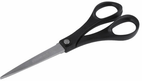 Ножницы BRAUBERG "SRS-100", 180 мм, черные, 2-х сторонняя заточка, 230931