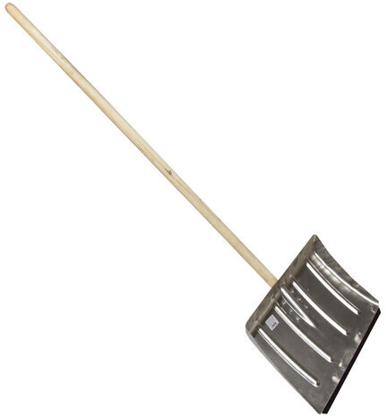 Лопата снегоуборочная алюминиевая, 50х33 см, высота 130 см, усиленнная, деревянный черенок, ЛТСЕ