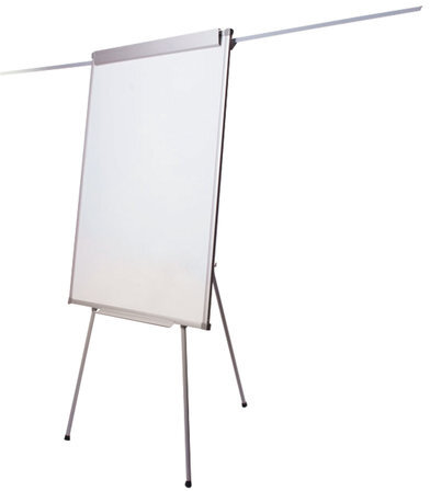 Доска-флипчарт магнитно-маркерная 70х100 см, держатели для бумаг, ГАРАНТИЯ 10 ЛЕТ, РОССИЯ, BRAUBERG, 236160