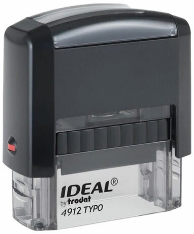 Штамп самонаборный 4-строчный, оттиск 47х18 мм, без рамки, TRODAT IDEAL 4912 P2, КАССА В КОМПЛЕКТЕ, 125427